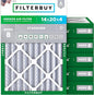 Filterbuy 14x20x4 Air Filter MERV 8 Essential Dust & Allergy Defense (6-Pack), Electrostatic Pleated HVAC AC Furnace Filters Replacement, Made in USA (Actual Size: 13.50 x 19.50 x 3.63)