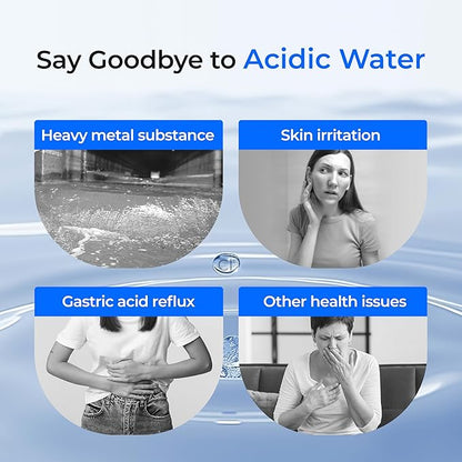 Waterdrop 𝐀𝐥𝐤𝐚𝐥𝐢𝐧𝐞 WD-F13 Replacement for GE® MWF®, SmartWater® MWFP, MWFINT, MWFA, GWF, HDX FMG-1, GSE25GSHECSS, WFC1201, RWF1060, 𝐄𝐧𝐡𝐚𝐧𝐜𝐞𝐬 𝐩𝐇 Refrigerator Water Filter