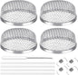 TONDA RV Furnace Vent Screen, Bug Screens Heater Vent Cover for Camper with Installation Tool and Silicone Rubber, 2.8 x 1.3 Inch, 4 Pack