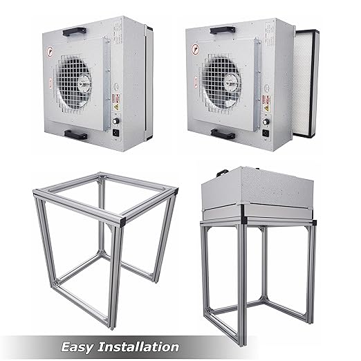 INTSUPERMAI Vertical Laminar Flow Hood Air Flow Clean Bench Workstation with HEPA Filter Lab Fume Hood Air Volume 294-411 cfm Dust Free Room Workshop for Phone LCD Repair Workshop Laboratory 110V