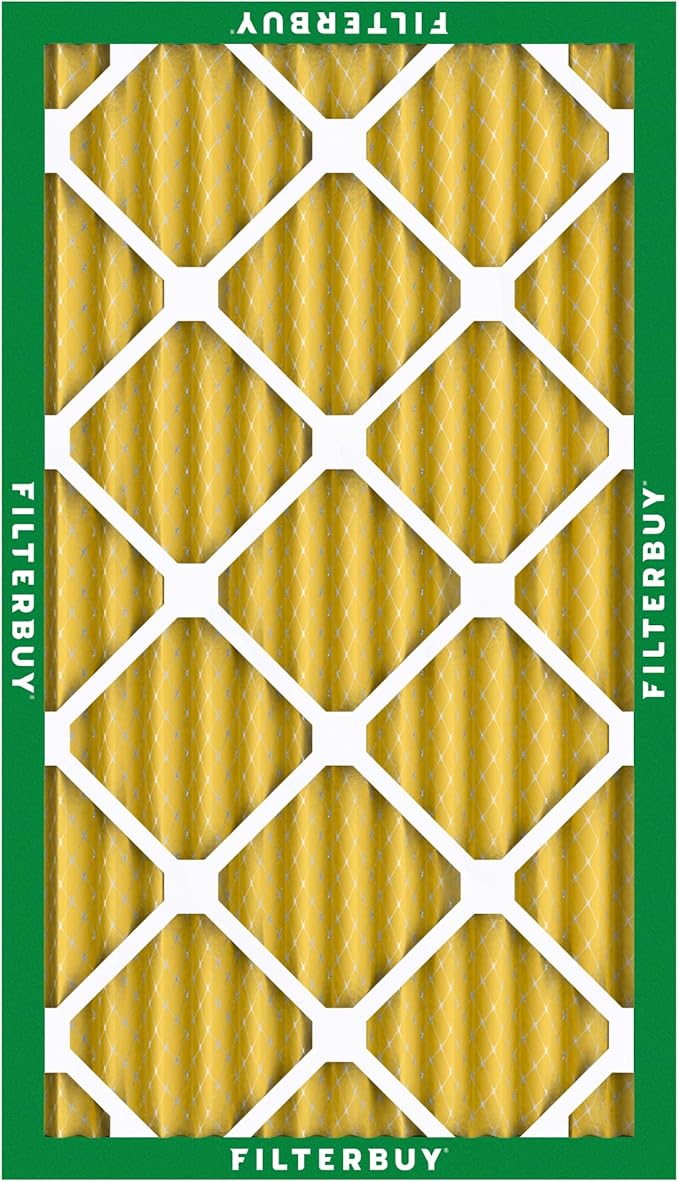 Filterbuy 16x24x2 Air Filter MERV 11 Superior Pet & Allergy Defense (6-Pack), Electrostatic Pleated HVAC AC Furnace Filters Replacement, Made in USA (Actual Size: 15.38 x 23.38 x 1.75)