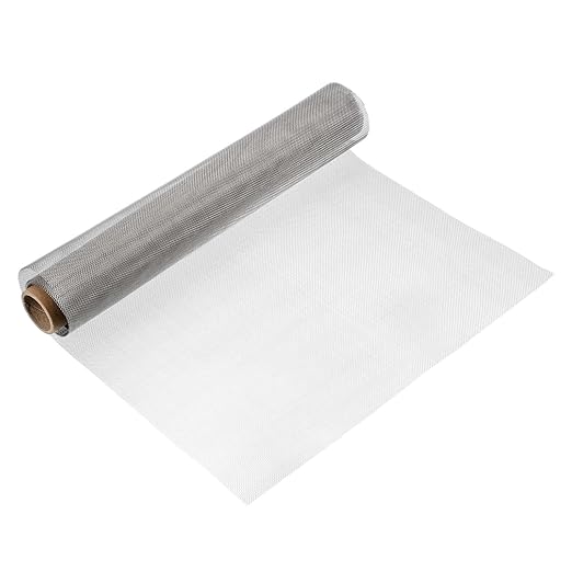 uxcell 20 Mesh 48" x 16" Woven Wire Mesh, 304 Stainless Steel Air Vent Filter Screen, Window Screen Mesh for DIY Projects Vents Cover Filtration Animals Fence
