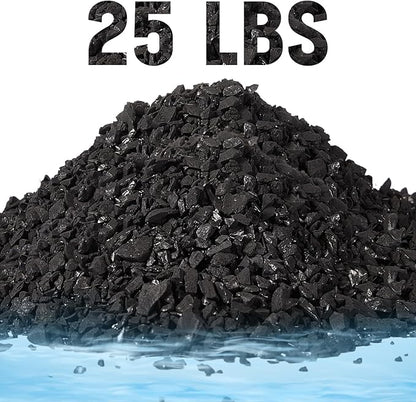 Timgle Bulk Water Air Filter Activated Charcoal Coconut Hull Granular Activated Carbon 10-18 Mesh Water Distiller Charcoal Filters Media for Filtration(25 Lbs)