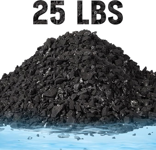 Timgle Bulk Water Air Filter Activated Charcoal Coconut Hull Granular Activated Carbon 10-18 Mesh Water Distiller Charcoal Filters Media for Filtration(25 Lbs)