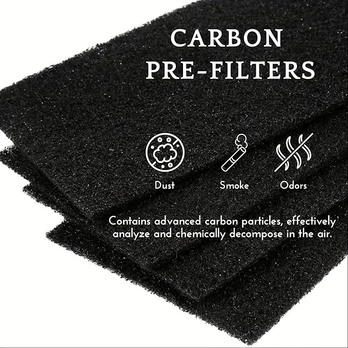 Nispira AER1 Filter Replacement for Holmes Air Purifier HAPF30AT HAP242-NUC Total Air 4 HEPA 4 Carbon Booster, Remove Odor Smoke VOCs 1.2 x 10 x 4.6 Inches