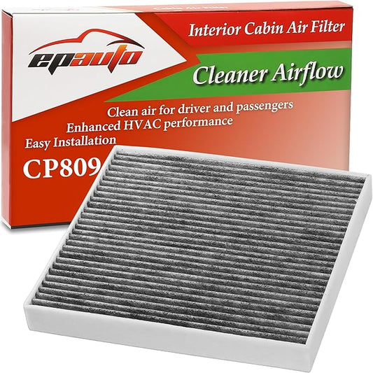 EPAuto CP809 (CF11809) Cabin Air Filter with Activated Carbon, Replacement for Chevy Silverado, GMC Sierra, Yukon, Suburban, Tahoe, Cadillac Escalade – Fits Select Models (2014-2022)