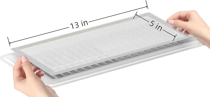 6-Pack White Magnetic Vent Covers 5x13 Inch - Universal Fit for Floor, Wall & Ceiling Registers (5"-6" Width x 13"-14"Length) | High Airflow Mesh Design | Tool-Free Easy Installation