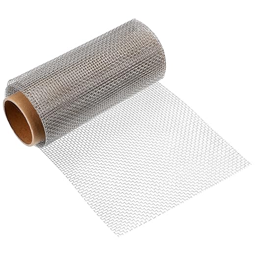 uxcell 6 Mesh 118" x 10" Woven Wire Mesh, 316 Stainless Steel Air Vent Filter Screen, Window Screen Mesh for DIY Projects Vents Cover Filtration Animals Fence