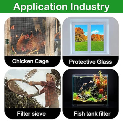 Copper Mesh Screen - 11.8" x 118", 100 Mesh, Dense Filter, 99.9% Pure Copper Fabric DIY Kit for Window Protection