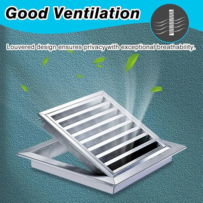 Square Stainless Steel Vent Grille with Removable Filter Mesh, Weatherproof Louver Air Return Vent Cover for Home/Shed/Garage/Roof(35x35in/89x89cm)