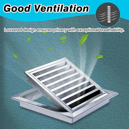Square Stainless Steel Vent Grille with Removable Filter Mesh, Weatherproof Louver Air Return Vent Cover for Home/Shed/Garage/Roof(35x35in/89x89cm)