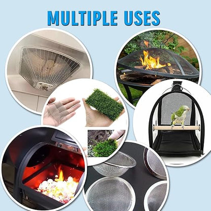Valchoose 2PACK Stainless Mesh Screen 12”X24”(305mmX610mm), 20 Mesh 304 Steel Woven Wire Mesh, 1mm Hole Sturdy Easy to Cut Never Rust for Window Screen, Vent, Cage, Garden