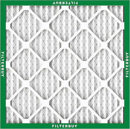 Filterbuy 12x12x1 Air Filter MERV 8 Essential Dust & Allergy Defense (12-Pack), Electrostatic Pleated HVAC AC Furnace Filters Replacement, Made in USA (Actual Size: 11.75 x 11.75 x 0.75)
