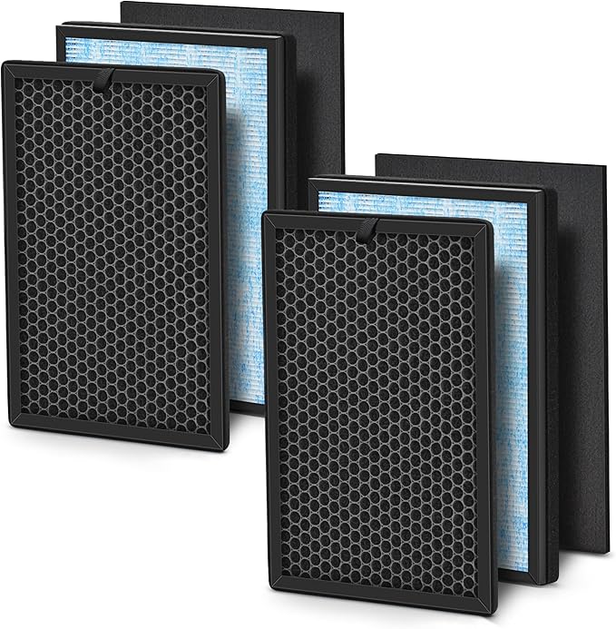 [2 SETS] 8L HEPA Replacement Filter Set Compatible with Okaysou Airmax 8L Air Purifier Filters, 3-Stage Airmax 8L Filter, H13 True HEAP and Blue Ultra-Filter Carbon Pre-filter Air Cleaner for Home