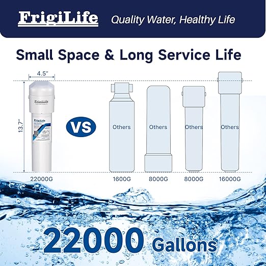 WFS5300A Under Sink Water Filter System, 3 Years, 22000 Gallons, Under Counter Direct Connect Kitchen Faucet, Reduces PFAS, PFOA/PFOS, Lead, Chlorine, Bad Taste & Odor, NSF/ANSI 42 Certified