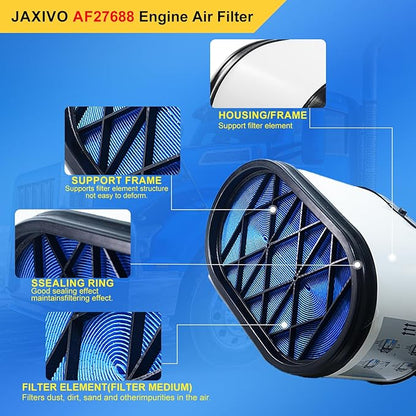 AF27688 Engine Air Filter Compatible with Kenworth T440 T460 T470 T660 T680 T800 W900 W900B W900L,Replaces P616056,P611696 CA5500