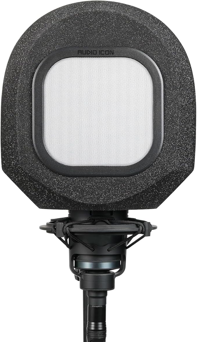 Soundbox Vocal Recording Isolation Booth | Portable Microphone Shield, Pop Filter for Studio-Quality Sound for Singing, Podcasting, Acoustic High-Density Foam Ball, Mic Soundproof Box (Metal)