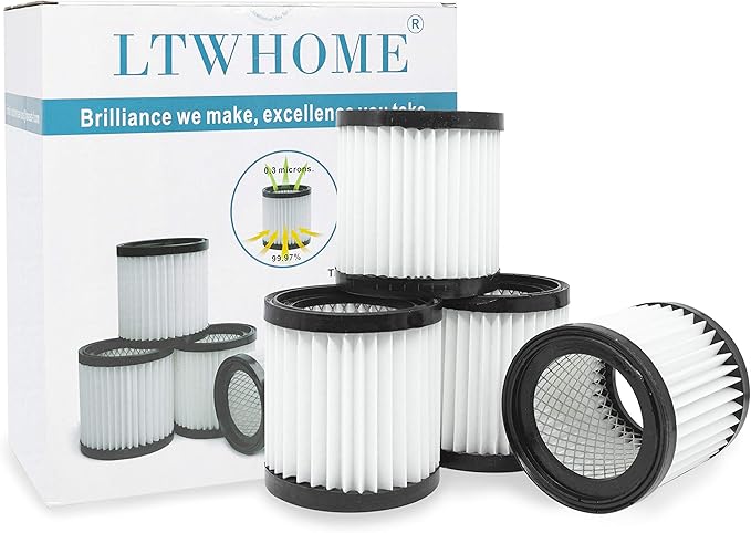 LTWHOME Replacement Ash Vacuum HEPA Filter Fit for Hearth Country Ash Vacuum FCP3552816 Part 411(Pack of 4)