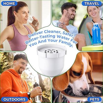 2 Pack Upgraded Water Pitcher Replacement Filter Compatible with Clearly Filtered No. 1 Filtered Water Pitcher, 100 Gallon Long Life, Removes Fluoride Chlorine Lead and Odors
