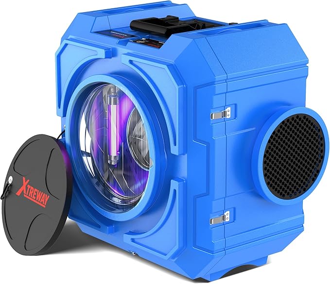 Hepa Air Scrubber 800CFM Commercial Air Purifier with 3-Stage Filtration Negative Air Machine Industrial Air Scrubbers for Water Damage Restoration