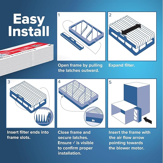 Filtrete 20x25x4 Refillable Air Filter replacement, MPR 1000, MERV 11, Allergen Defense, 2 Pack, use with reusable air filter frame of Filtrete Refillable Air Filter Kit 20x25x4, for HVAC, Furnace, AC