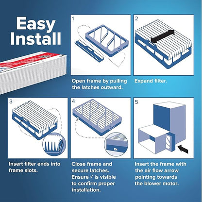 Filtrete 20x25x4 Refillable Air Filter replacement, MPR 1000, MERV 11, Allergen Defense, 2 Pack, use with reusable air filter frame of Filtrete Refillable Air Filter Kit 20x25x4, for HVAC, Furnace, AC