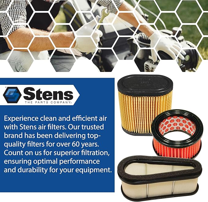 Stens Air Filter 100-222 Compatible with Tecumseh ECV100, LEV90, LEV100, LEV115, OVRM60 and TC300 33342, 63087A, 35066, 740019B, 740095