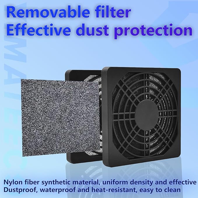 Dust Filter PC 120mm Cooling Fan Filter Dustproof Cover, 2 Pack PC Case Fan Grill ABS Protective Dust Guard Mesh Cover with Screws for Computer Case Cooling Fans, Effective Dust Protection