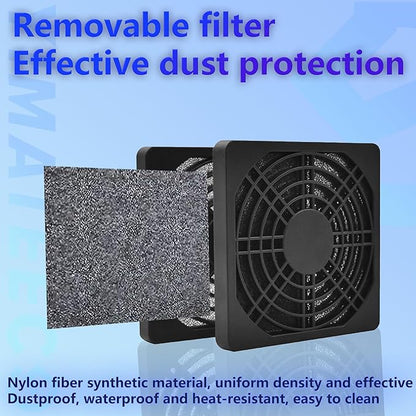 Dust Filter PC 120mm Cooling Fan Filter Dustproof Cover, 2 Pack PC Case Fan Grill ABS Protective Dust Guard Mesh Cover with Screws for Computer Case Cooling Fans, Effective Dust Protection