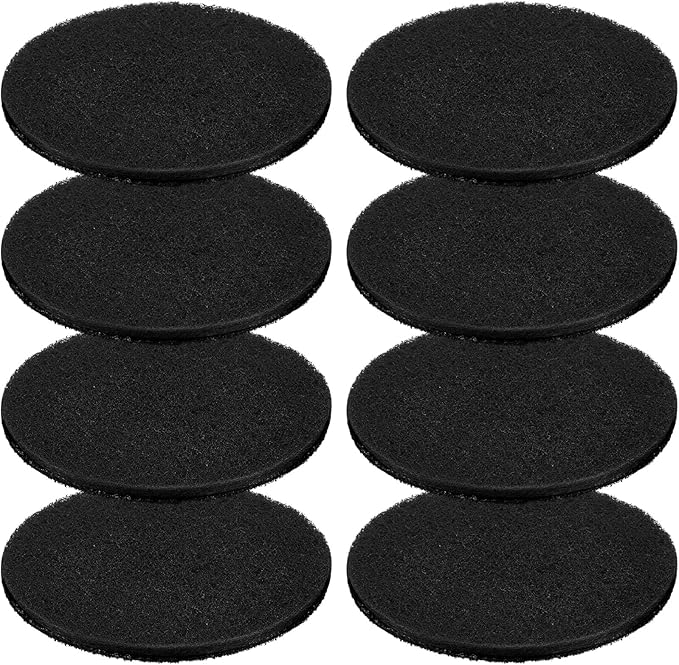 Pangda 8 Pack Oval-Shaped Charcoal Filters for Compost Bucket Countertop Bin Pails in Indoor, Activated Charcoal Filter Dimensions Approx 6-1/2 x 5 Inches 3/8 Inch Thick