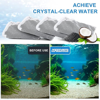 6 Pack Activated Carbon Inserts for AquaClear 50 Aquarium Filter, 80-gram/Bag Carbon Media for Fluval Aqua Clear up to 30-50 Gallons Aquariums,Charcoal for Fish Tank Filter A1384