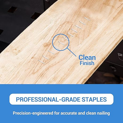 meite T-50 Heavy Duty Staples, 1/2 Inch Galvanized T-50 Staples for Staple Gun, 20 Gauge 3/8 Inch Crown Staple for Upholstery, Construction, Furniture (1 Case)