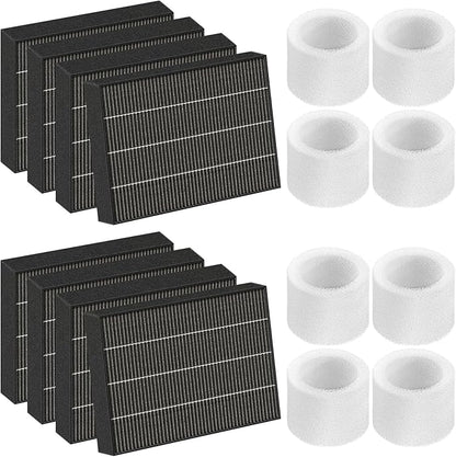 6000S Replacement Filter Kit Compatible with LEVOIT Superior 6000S Smart Evaporative Humidifier (8 Pack Gray Wick Filters and 8 Pack Sponge Filters)