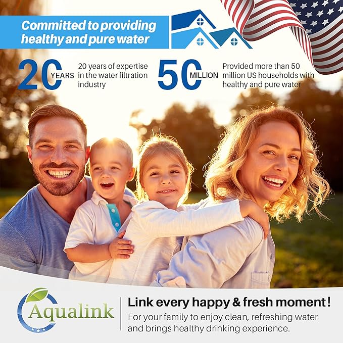 AQUALINK CTO10, 1 Micron 2.5" x 10" Whole House Carbon Water Filter Cartridge Replacement for Countertop Water Filter System, Dupont FXWTC, WFPFC8002,WFPFC9001, SCWH-5,WHEF-WHWC,AMZN-SCWH-5