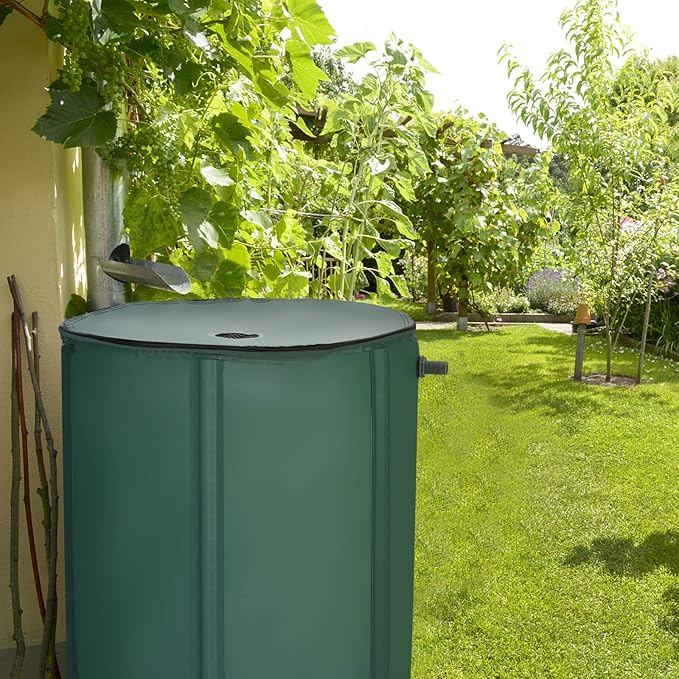Goplus 60 Gallon Collapsible Rain Barrel, Portable Rain Barrels to Collect Rainwater from Gutter, Rainwater Collection System, Water Storage Tank Catcher Container with Filter Spigot