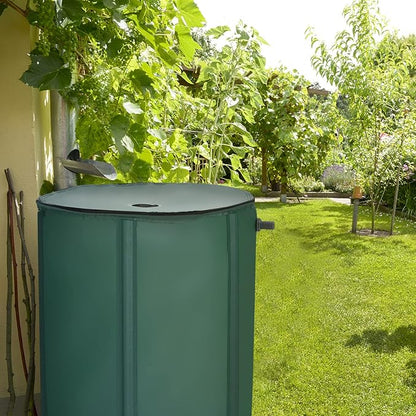Goplus 60 Gallon Collapsible Rain Barrel, Portable Rain Barrels to Collect Rainwater from Gutter, Rainwater Collection System, Water Storage Tank Catcher Container with Filter Spigot