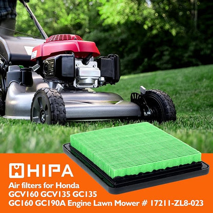 Hipa GCV160 Air Filter for Honda 17211-ZL8-023 GCV190 GC190 GC160 GC 160 GC 190 GCV190LA GCV160LA GC135 GCV160A GCV135 GCV190A Engine Replace 17211-ZL8-003 2Pack