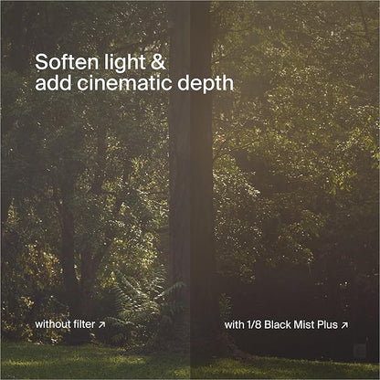 Urth 72mm Magnetic Ethereal Black Mist ⅛ Diffusion Lens Filter (Plus+) - Cinematic Effect, 20-Layer Nano-Coated Light Dispersing Particles