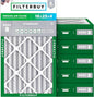 Filterbuy 16x25x4 Air Filter MERV 8 Essential Dust & Allergy Defense (6-Pack), Electrostatic Pleated HVAC AC Furnace Filters Replacement, Made in USA (Actual Size: 15.50 x 24.50 x 3.63)