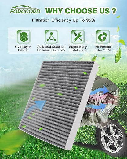 1Pcs HEPA Cabin Air Filter and 1Pcs Engine Air Filter Fit for Palisade 2020 2021 2022 2023 2024 2025 2026 Replacement CA11943 97133-S8000 HAC-46207LB Accessories