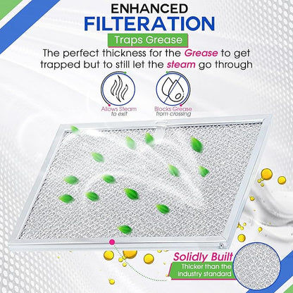 Bagean Stove Hood Vent Filters 9.9" x 11.7" 97007894 Compatible with Broan Range Hood Filter Replacement - Fit's Nutone Kitchen Exhaust Fan Filter Screen - Blocks Grease & Filters Oven Air (2-Pack)
