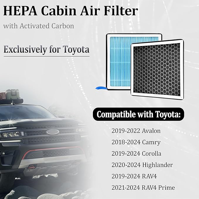 CP157 Dedicated Cabin Air Filter With Activated Carbon For Toyota Camry RAV4 Prime Avalon Corolla Highlander