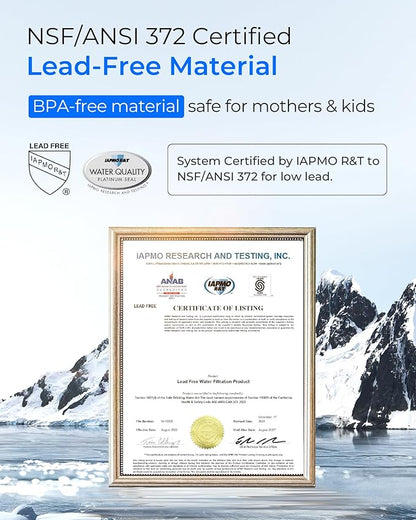 Waterdrop 2 Stage Whole House Water Filter System, with Carbon and Sediment Filter, Highly Reduce Lead, PFAS and Heavy Metals, Taste, 5-Stage Filtration, WD-WHF21-PBL, 1" Inlet/Outlet