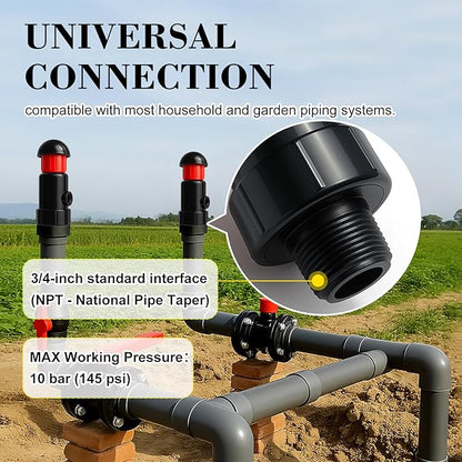 3/4 Inch Automatic Air Vent Valve | NPT Thread Connection | Continuous Venting for Water Tanks, Agricultural & Industrial Equipment for Drip Irrigation – Ideal for Agricultural and Irrigation Systems