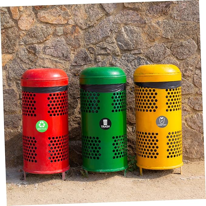 9pcs Trash Can Stickers for Waste Sorting Self-Adhesive Garbage Classification Labels for Recycling