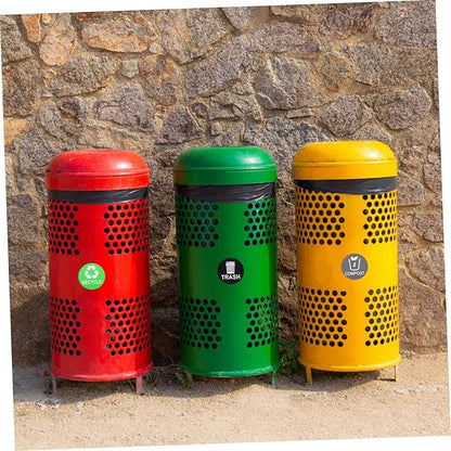 9pcs Trash Can Stickers for Waste Sorting Self-Adhesive Garbage Classification Labels for Recycling