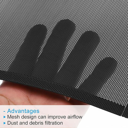 PATIKIL 5.5"x12" Magnetic Vent Cover, 6 Pack Floor Wall Air Registers Cover Strong Magnet Vent Screen Mesh for Blocking Hair Dust Debris, Black