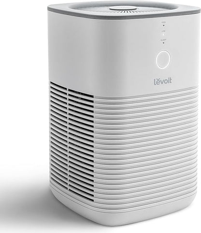 LEVOIT Air Purifier for Home Bedroom, AHAM Verifide, Freshens Small Room with Aroma Pad, For Smoke, Pollen, Pet Dander, Odor, Dust, Office, Desktop, 1 Pack, White