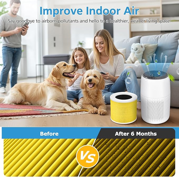 2 Pack Core Mini Replacement Filter for LEVOIT Core Mini-P Air Purifiers, Core Mini-RF Pet Care Filter Replacement