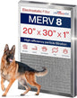 20x30x1 Electrostatic Air Filter, MERV 8, Washable, Reusable Furnace AC/HVAC Filter, Energy Saving, Easy to Clean, Long-Lasting by LifeSupplyUSA